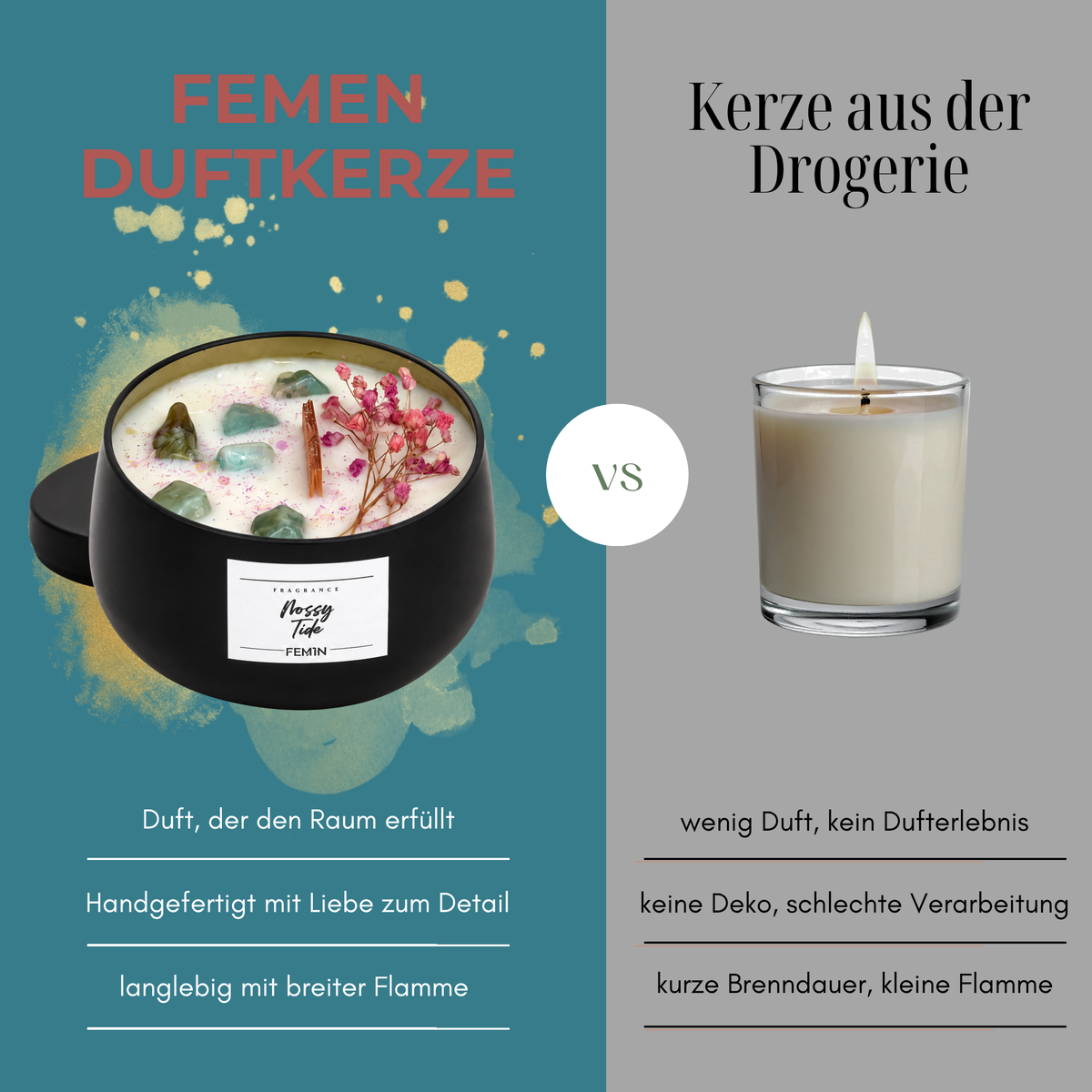 MOSSY TIDE - Duftkerze mit Holzdocht