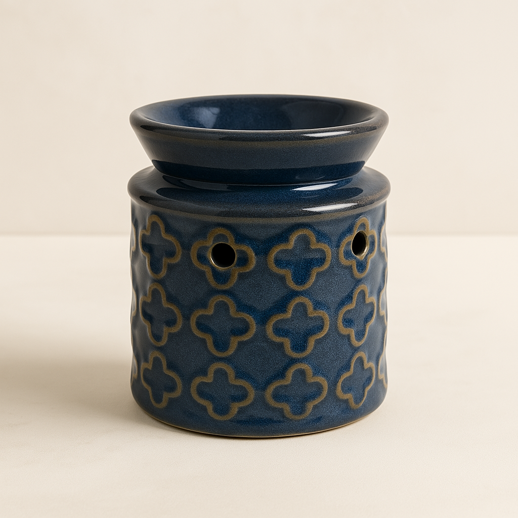 Vintage Flowers - Blau - Duftlampe
