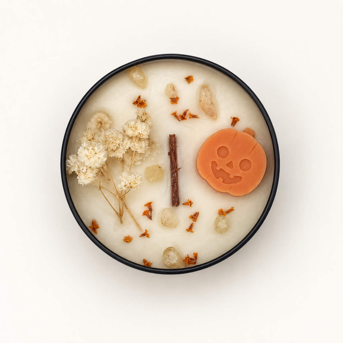 Pumpkin Spice - Duftkerze mit Holzdocht - Citrin