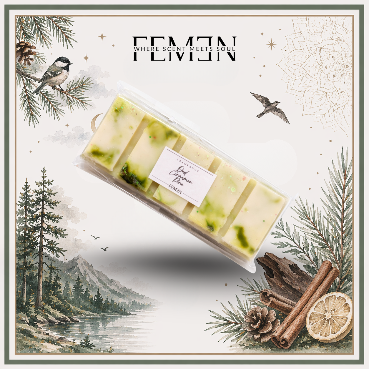 OUD CINNAMON PINE - Duftwachs