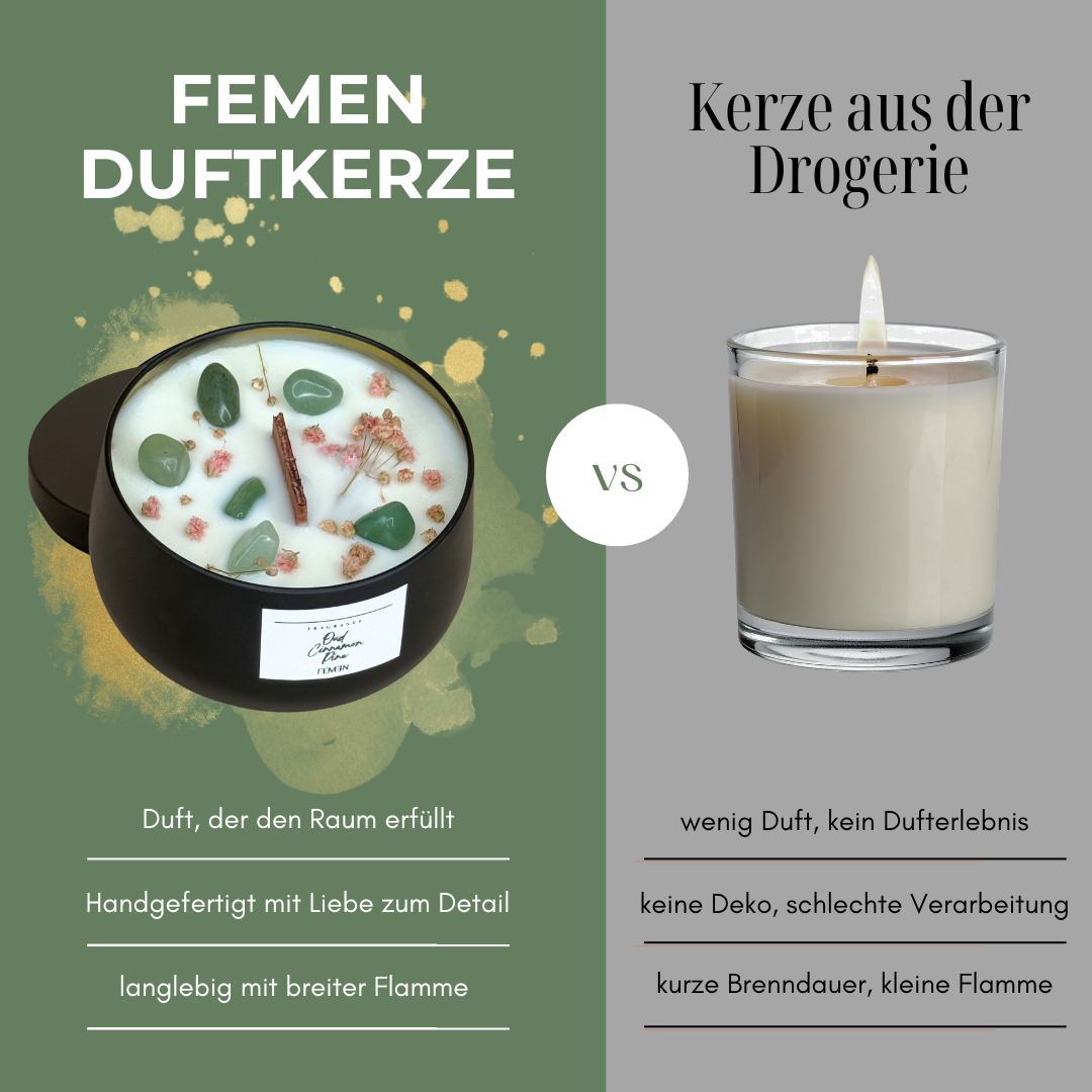 OUD CINNAMON PINE - Duftkerze mit Holzdocht