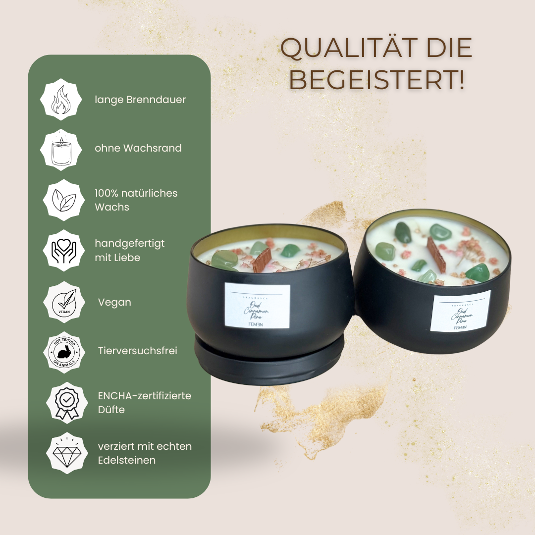 OUD CINNAMON PINE - Duftkerze mit Holzdocht