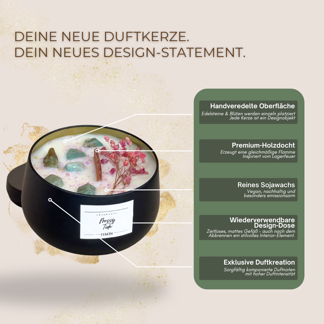 MOSSY TIDE - Duftkerze mit Holzdocht