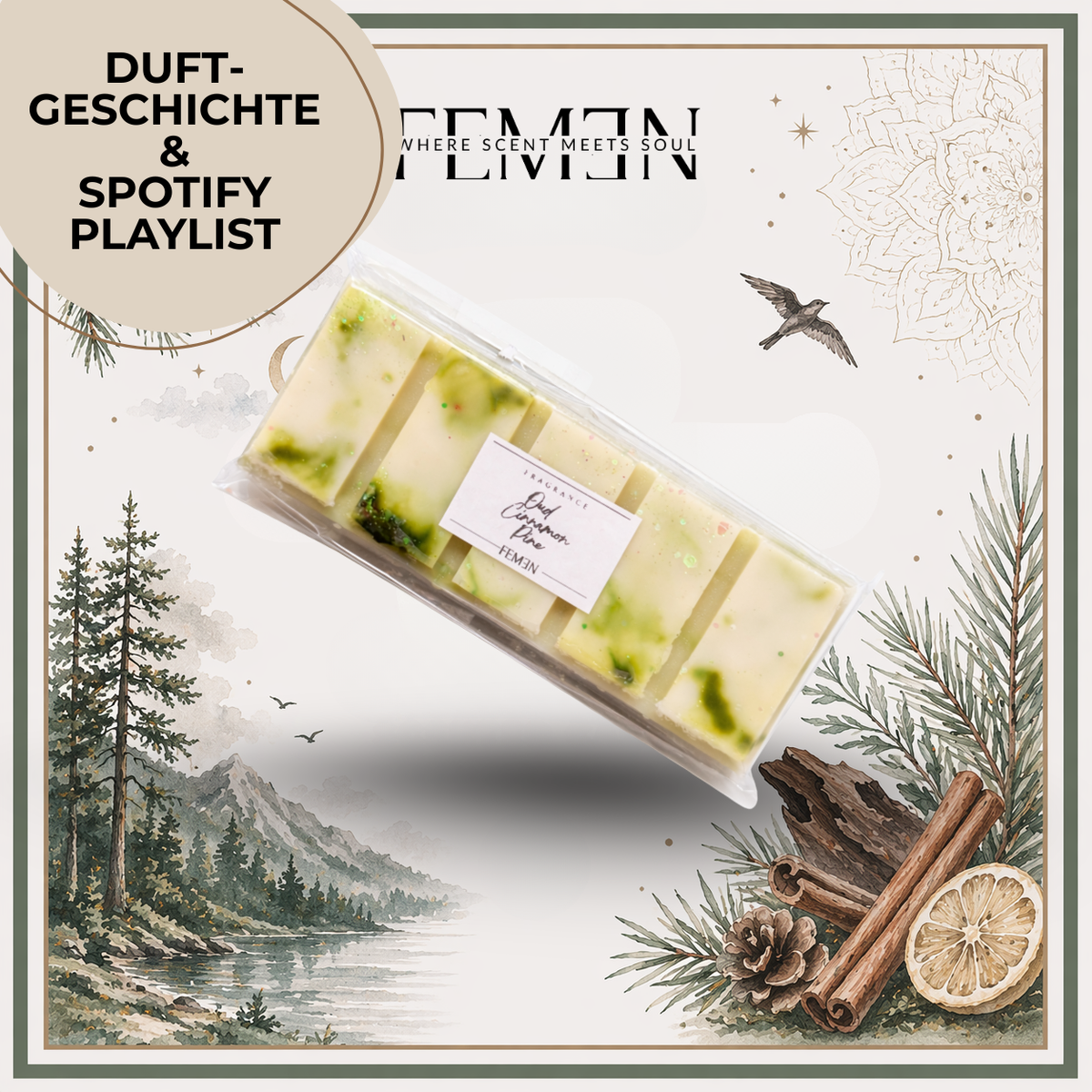 OUD CINNAMON PINE - Duftwachs